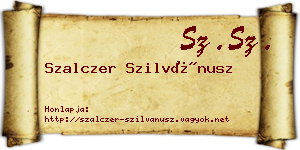 Szalczer Szilvánusz névjegykártya